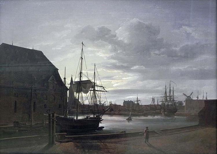 Johan Christian Dahl Frederiksholms Canal in Copenhagen with Christian IV's Brewery